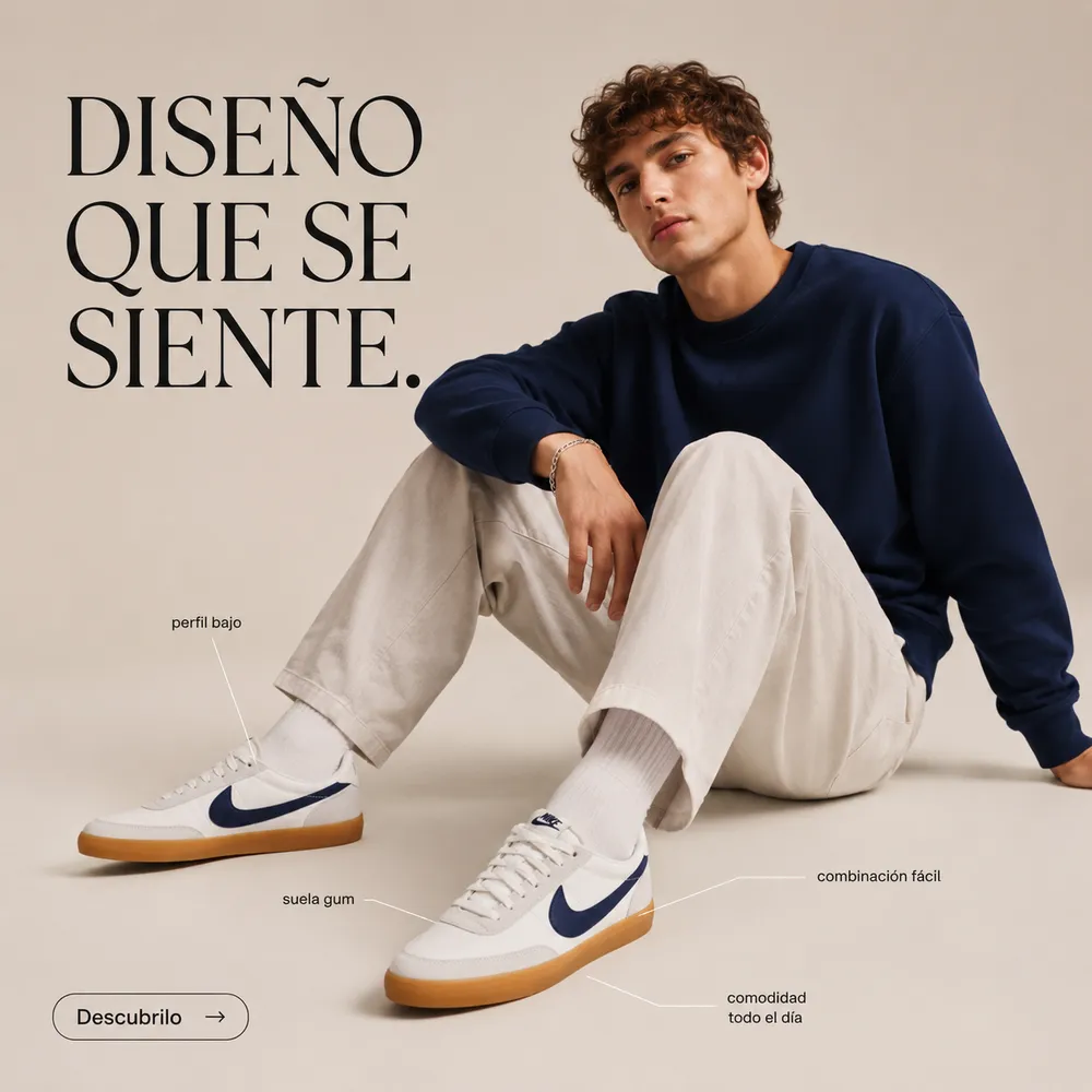Anuncio lifestyle de zapatilla generado con el Método Prompt Ads