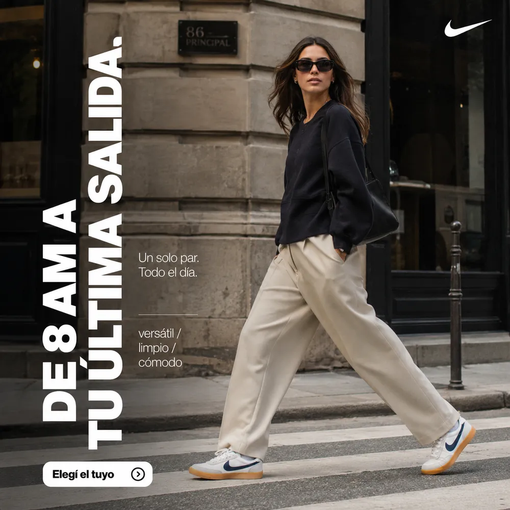 Anuncio urbano de zapatilla generado con el Método Prompt Ads