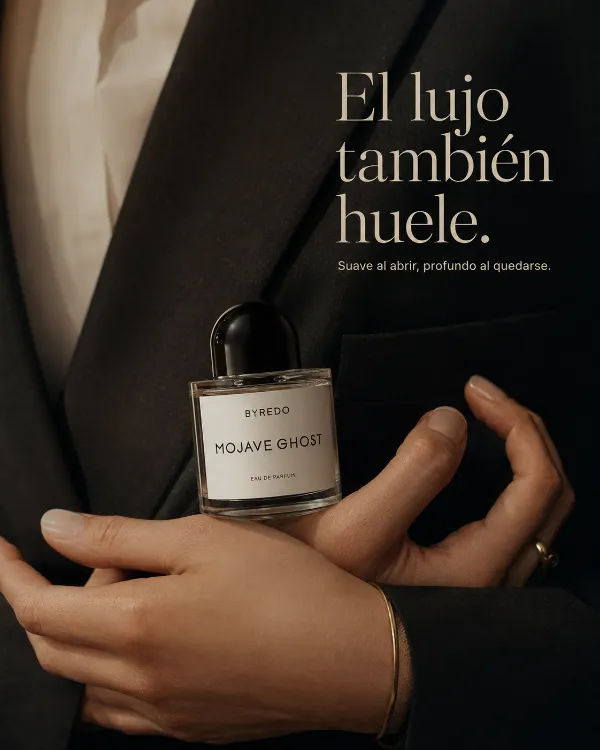 Anuncio de lujo de perfume, hecho con el método