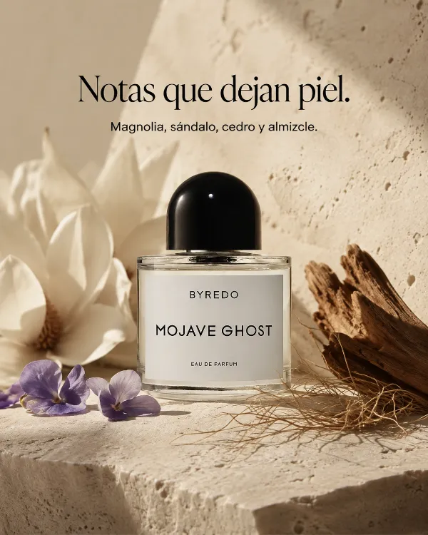 Anuncio floral de perfume, hecho con el método
