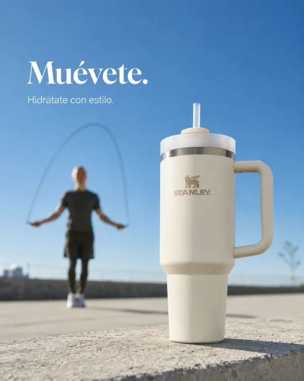 Anuncio urbano de termo en uso, hecho con el método