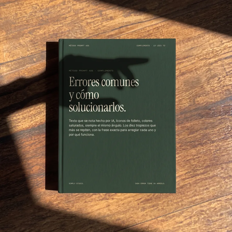 La guía Errores comunes y cómo solucionarlos, del Método Prompt Ads