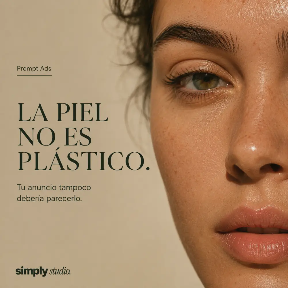 Campaña de belleza con piel realista