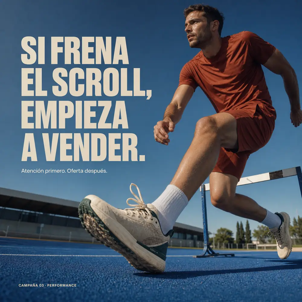 Campaña deportiva dinámica y realista