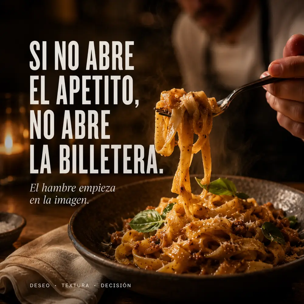 Campaña gastronómica con deseo visual