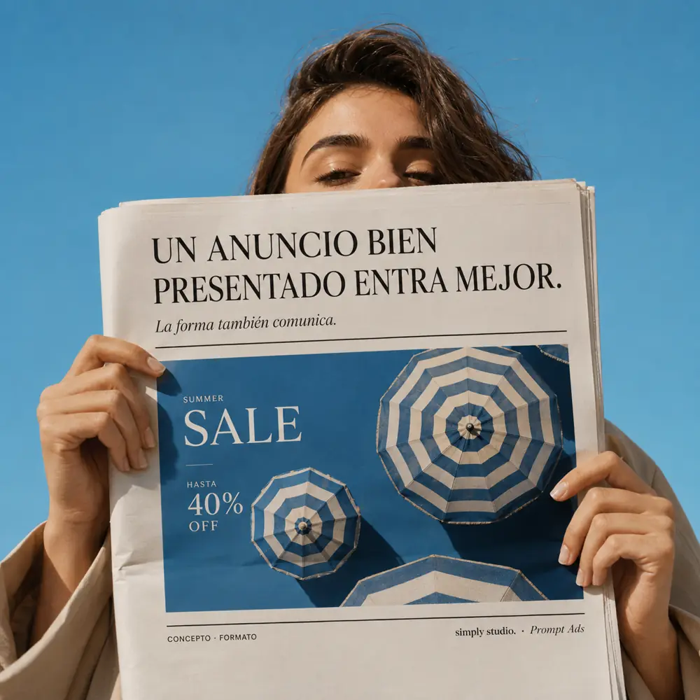 Anuncio editorial con estética de revista